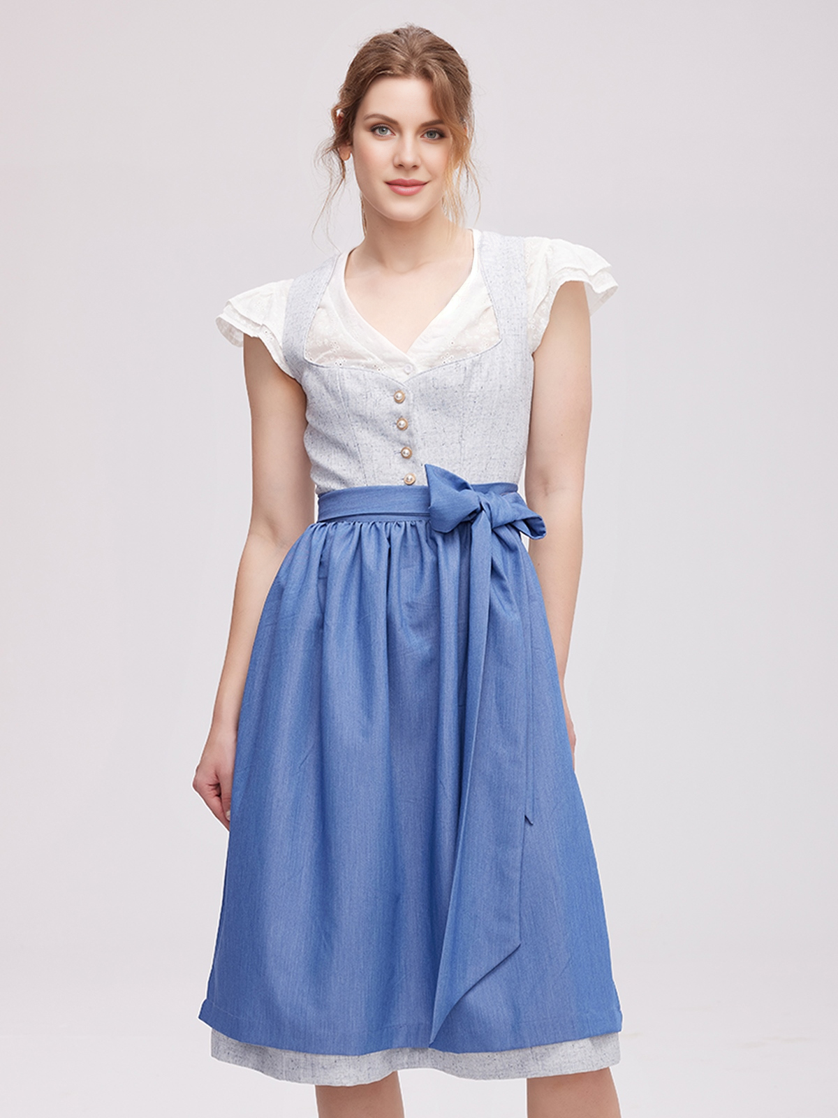 Schwarzes Dirndl Midi in eleganter Ausführung