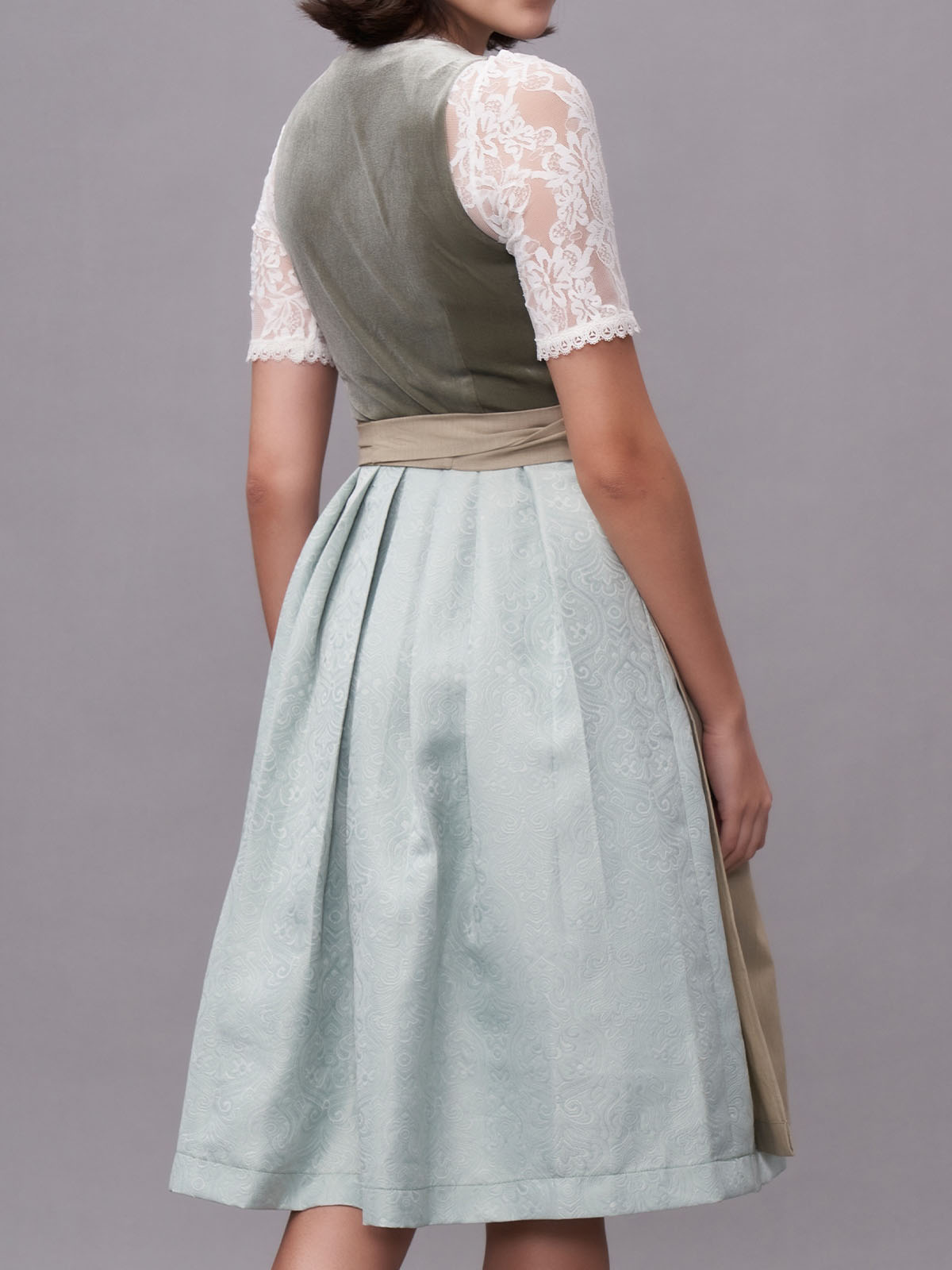 Samt Dirndl Dunkelgrün