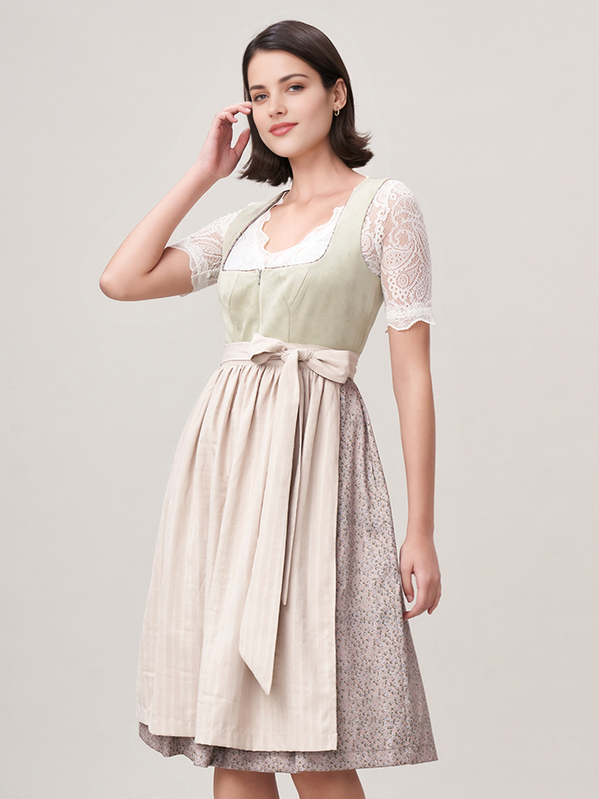 Dirndl kurz in Grün