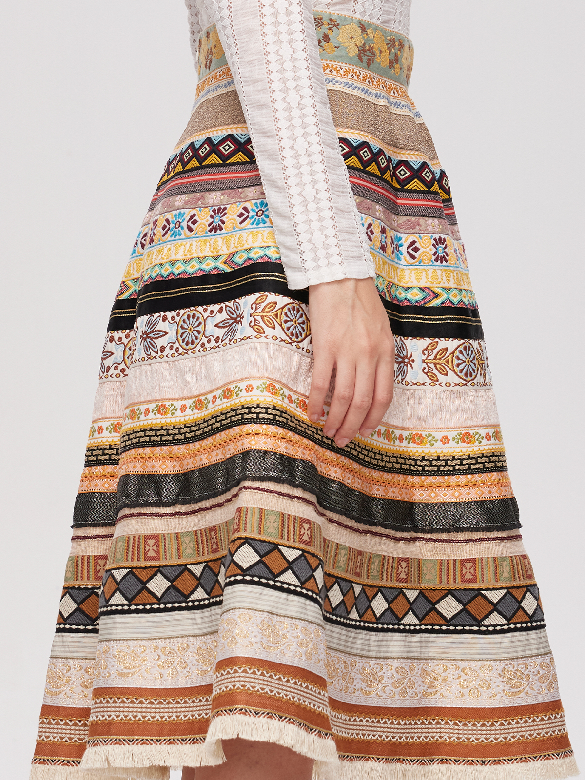 Elegante Dirndlbluse in Gelb