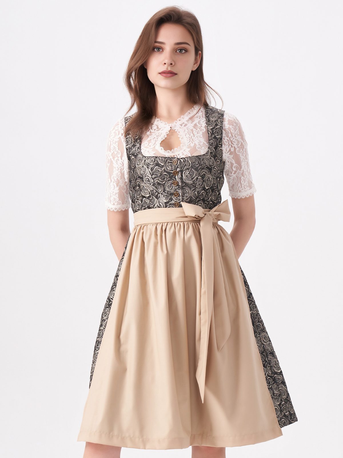 Modernes Dirndl in Gelb