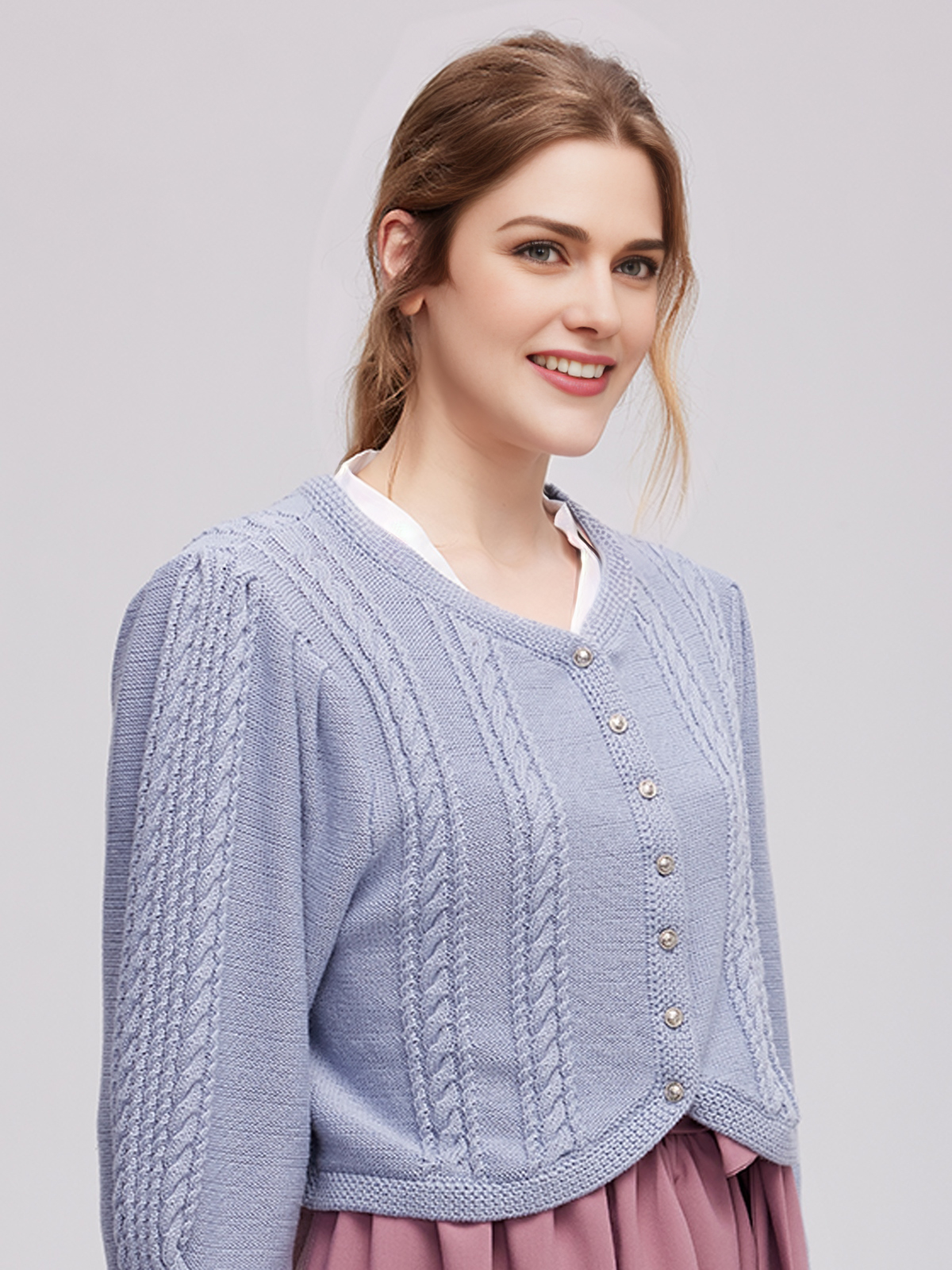 Dirndl mit Reißverschluss vorne in Blau