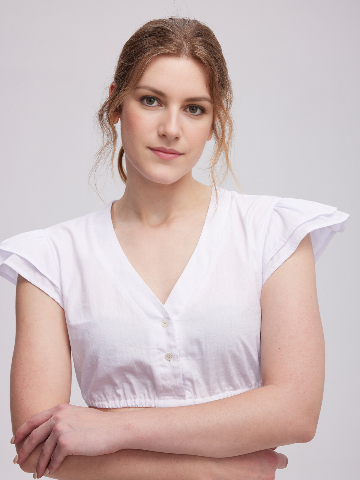 Dirndl Bluse in Weiß