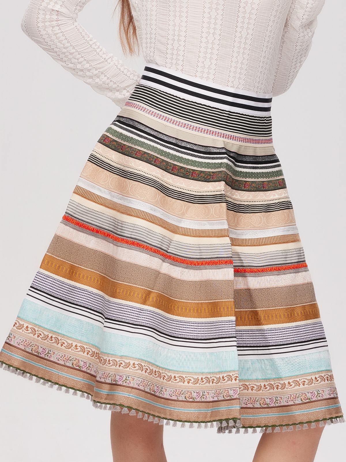 Samt Dirndl Beige