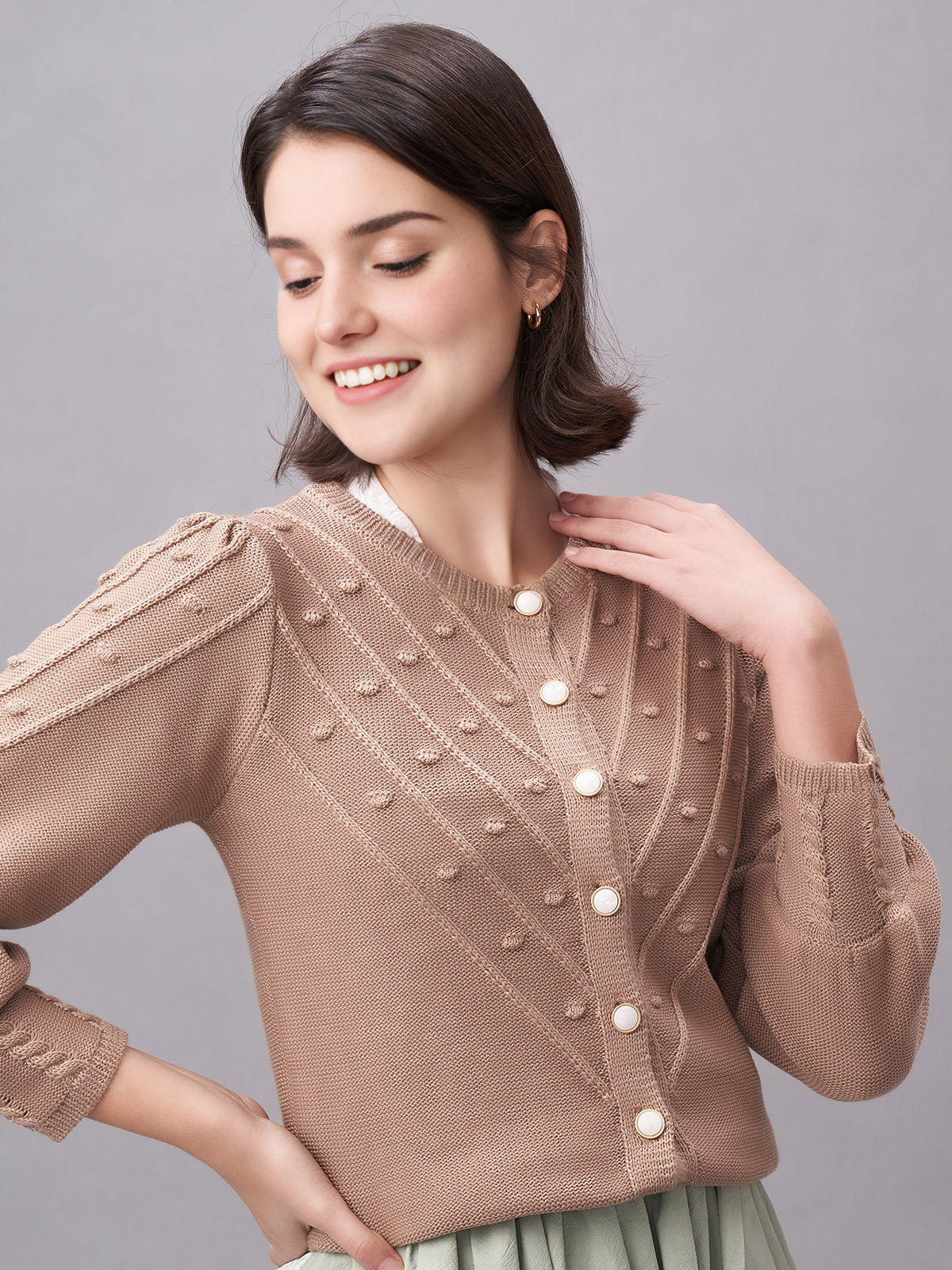 Dirndl Samt in Braun